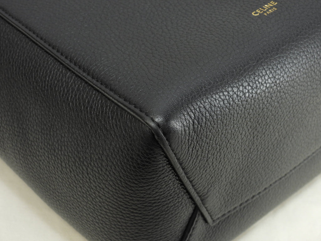 Celine Sangle Bucket Small in pelle nera, borsa a tracolla, hobo, ottime condizioni @ 28