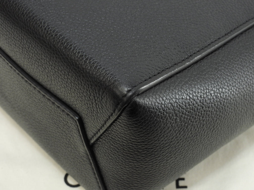 Celine Sangle Bucket Small in pelle nera, borsa a tracolla, hobo, ottime condizioni @ 28