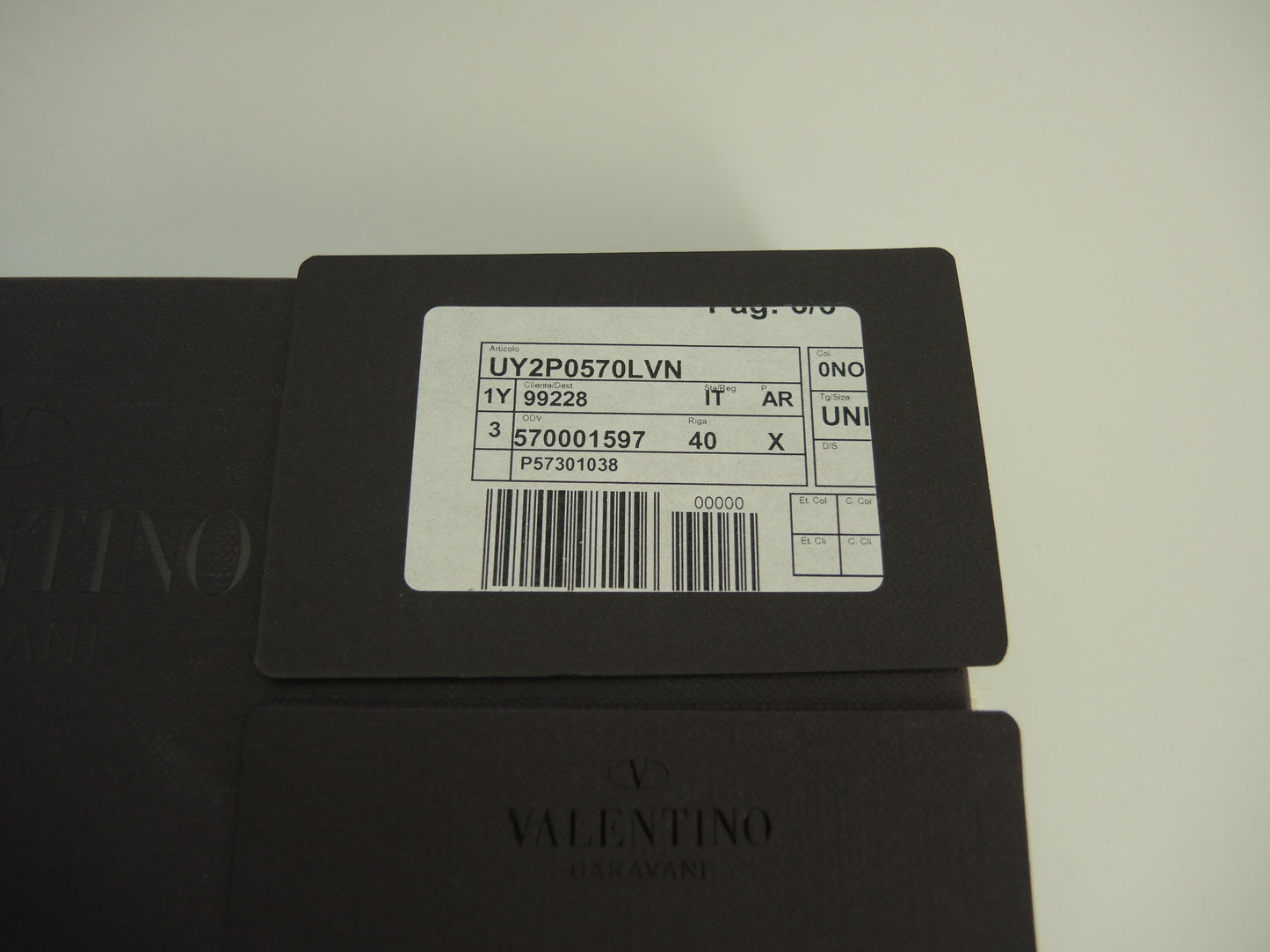 Valentino portafoglio lungo VLTN in pelle nera, con cerniera, nuovo @ 5
