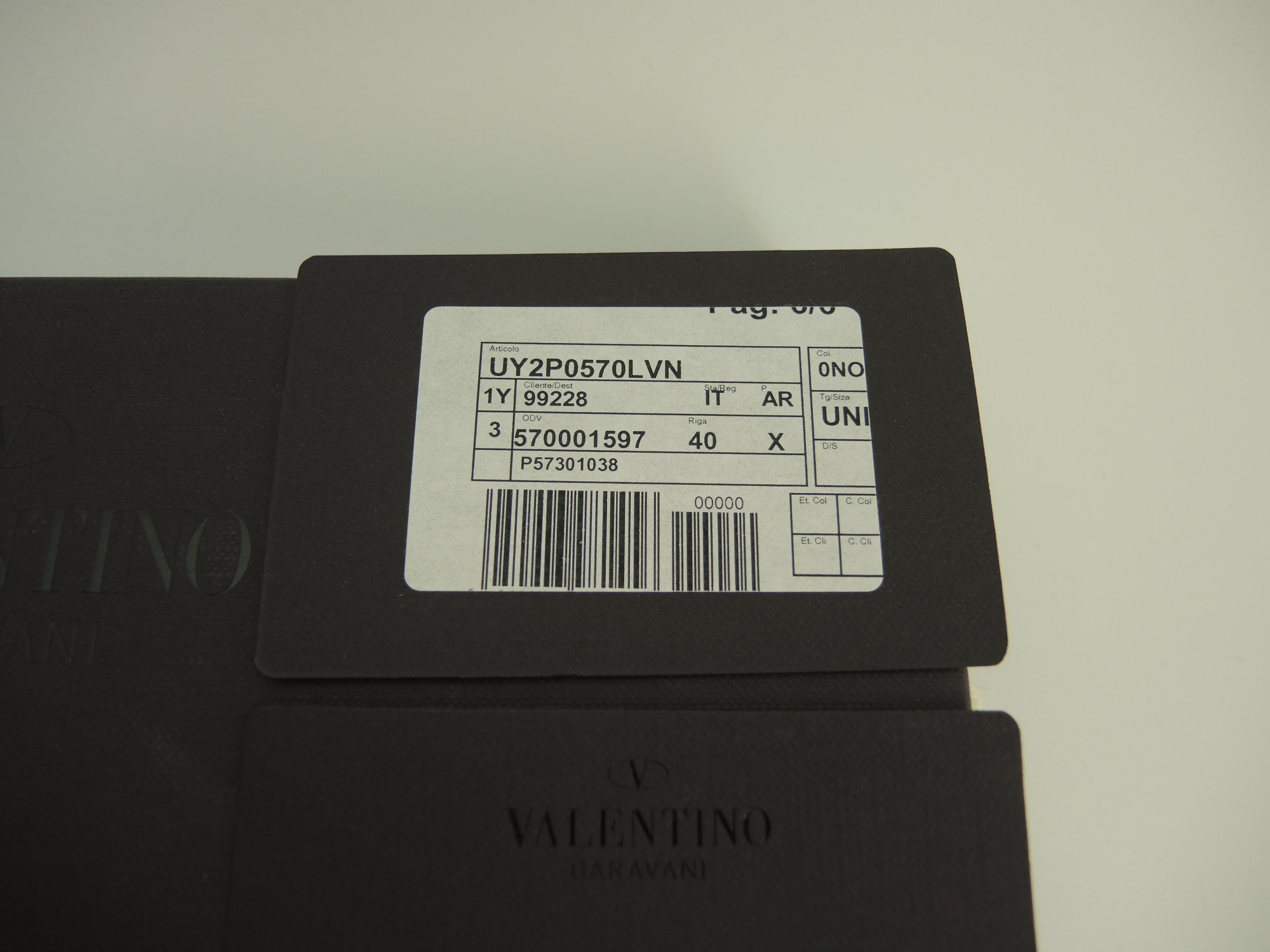 Valentino portafoglio lungo VLTN in pelle nera, con cerniera, nuovo @ 5