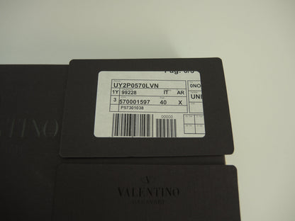 Valentino portafoglio lungo VLTN in pelle nera, con cerniera, nuovo @ 5