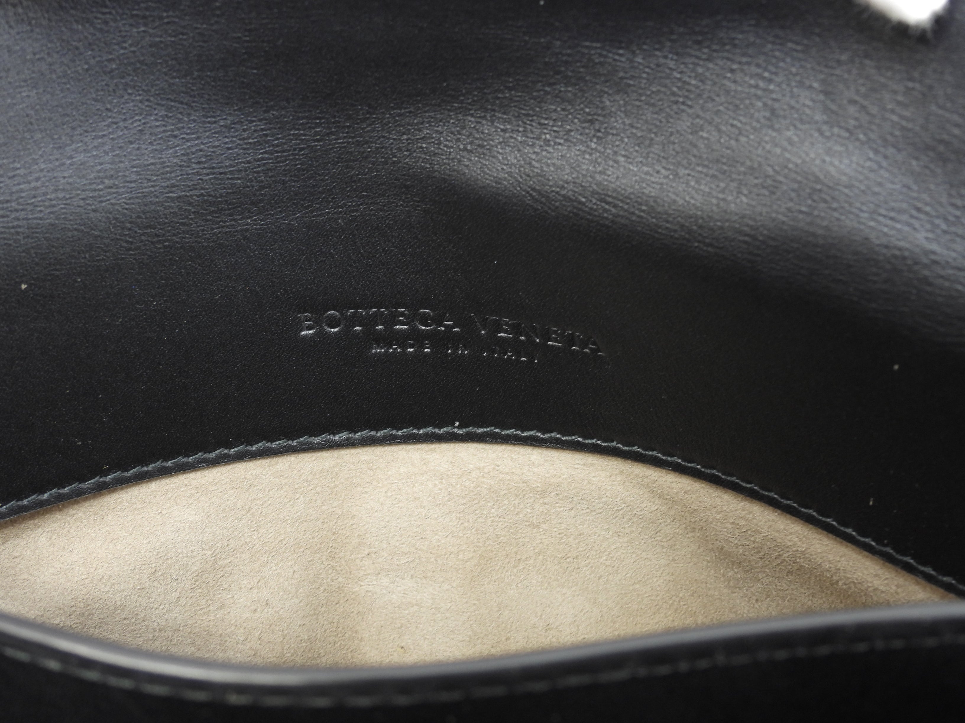Bottega Veneta Pizza MM Intrecciato Pelle Nera Borsa a Mano con Tracolla Ottime Condizioni @B07357382I