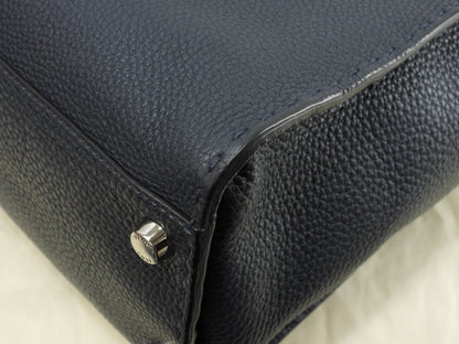Fendi Peekaboo Grande, in pelle Selleria, blu navy/azzurro, borsa a mano/tracolla da uomo, in condizioni eccellenti @ 26
