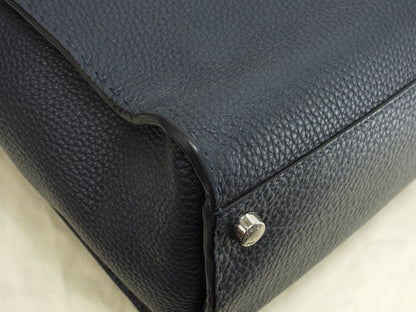 Fendi Peekaboo Grande, in pelle Selleria, blu navy/azzurro, borsa a mano/tracolla da uomo, in condizioni eccellenti @ 26