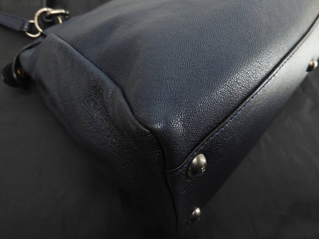 FENDI Peekaboo Small in pelle blu con tracolla, borsa a mano, ottime condizioni @ 313
