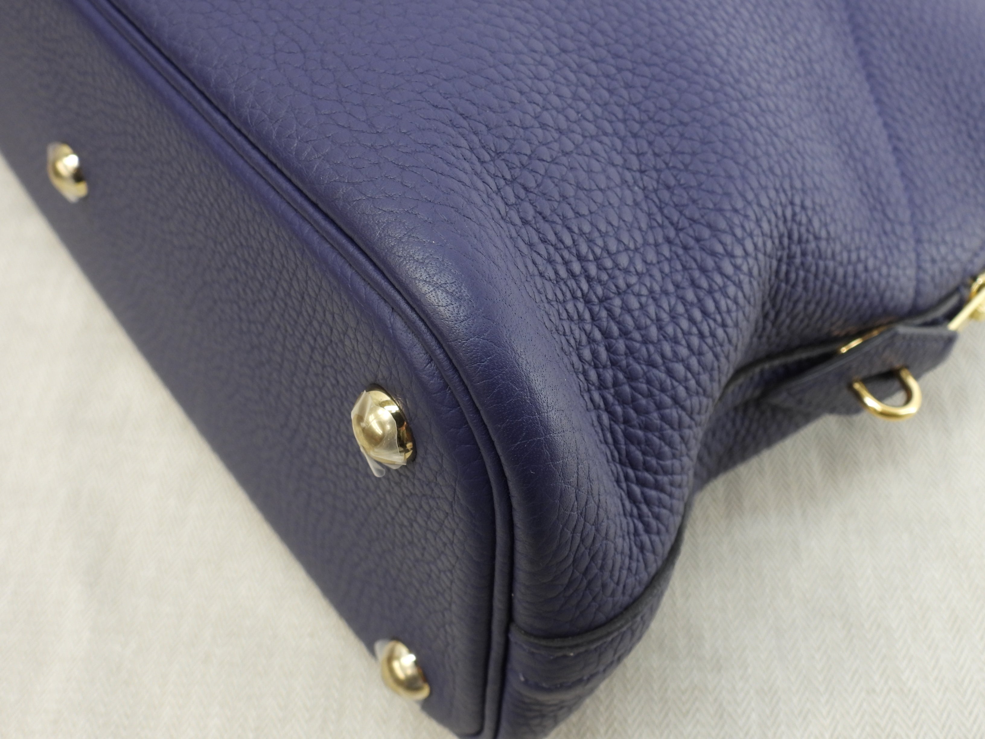 エルメス ボリード31 トリヨン ブルーアンクル ゴールド金具 ハンドバッグ 未使用@D 6