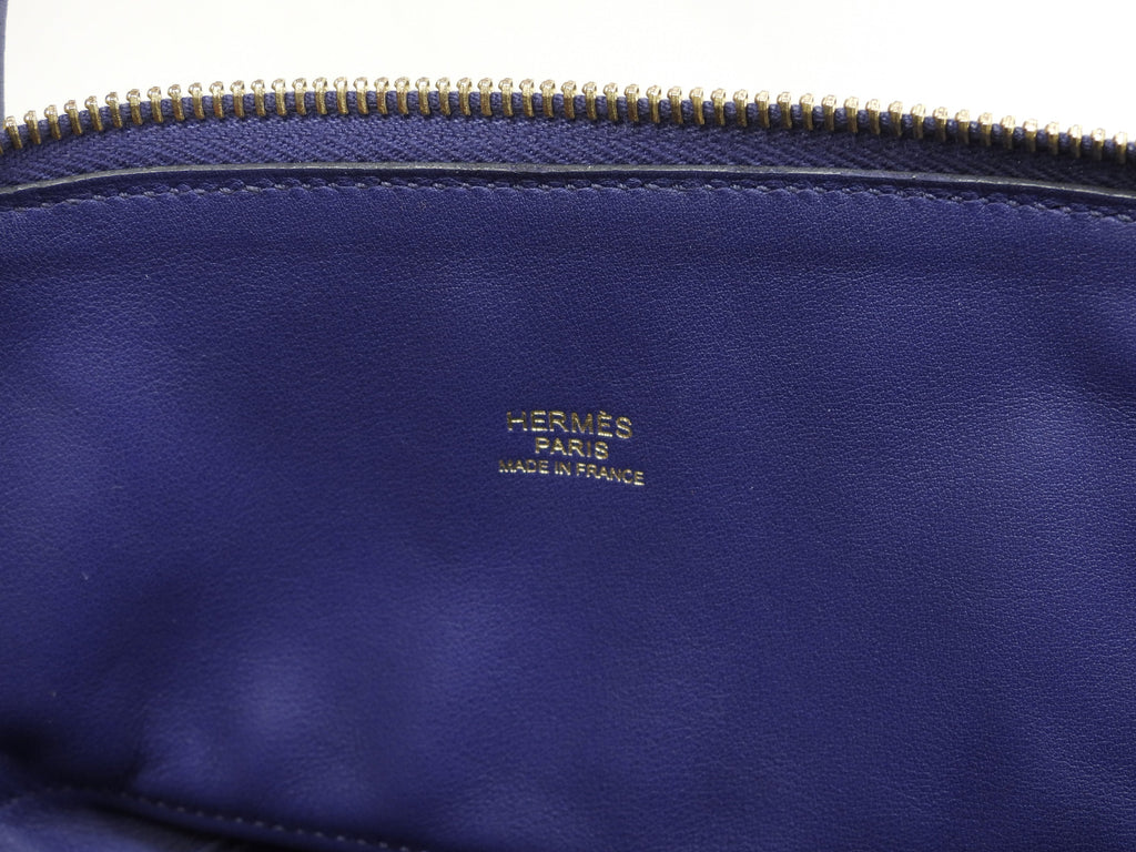 エルメス ボリード31 トリヨン ブルーアンクル ゴールド金具 ハンドバッグ 未使用@D 6
