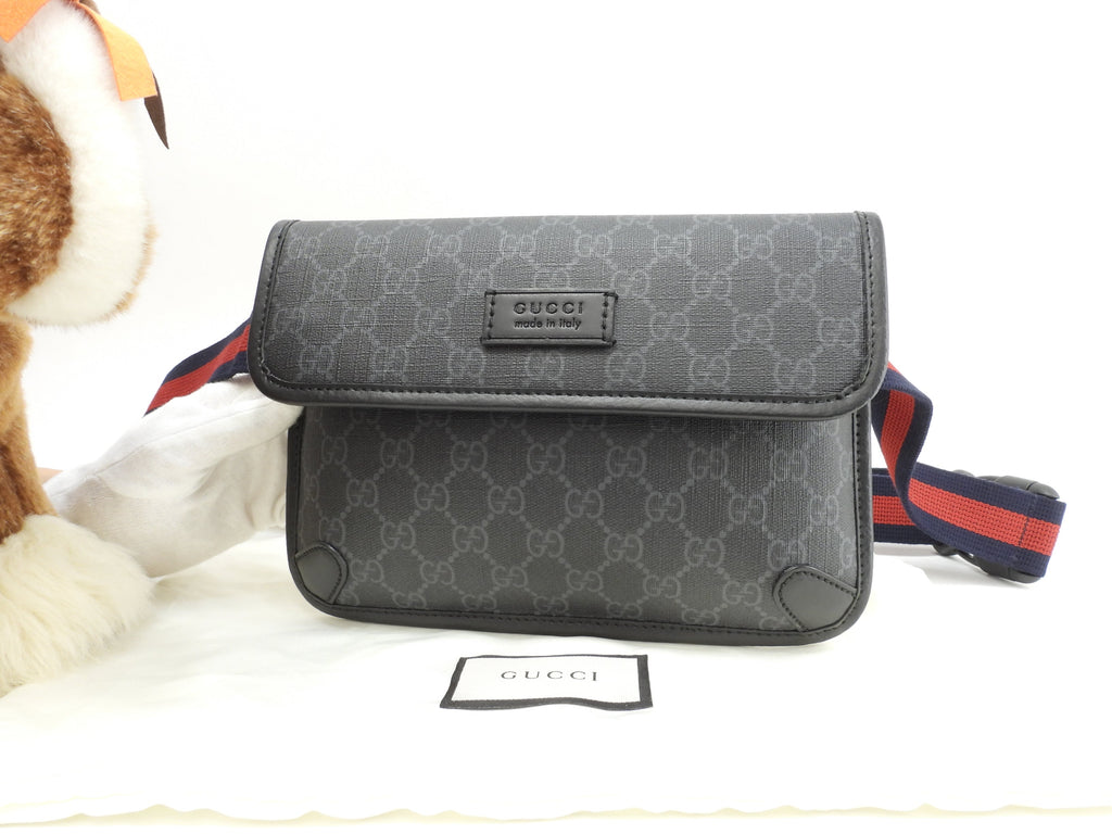Gucci marsupio Web Old GG Supreme nero cintura ottimo stato @ 6