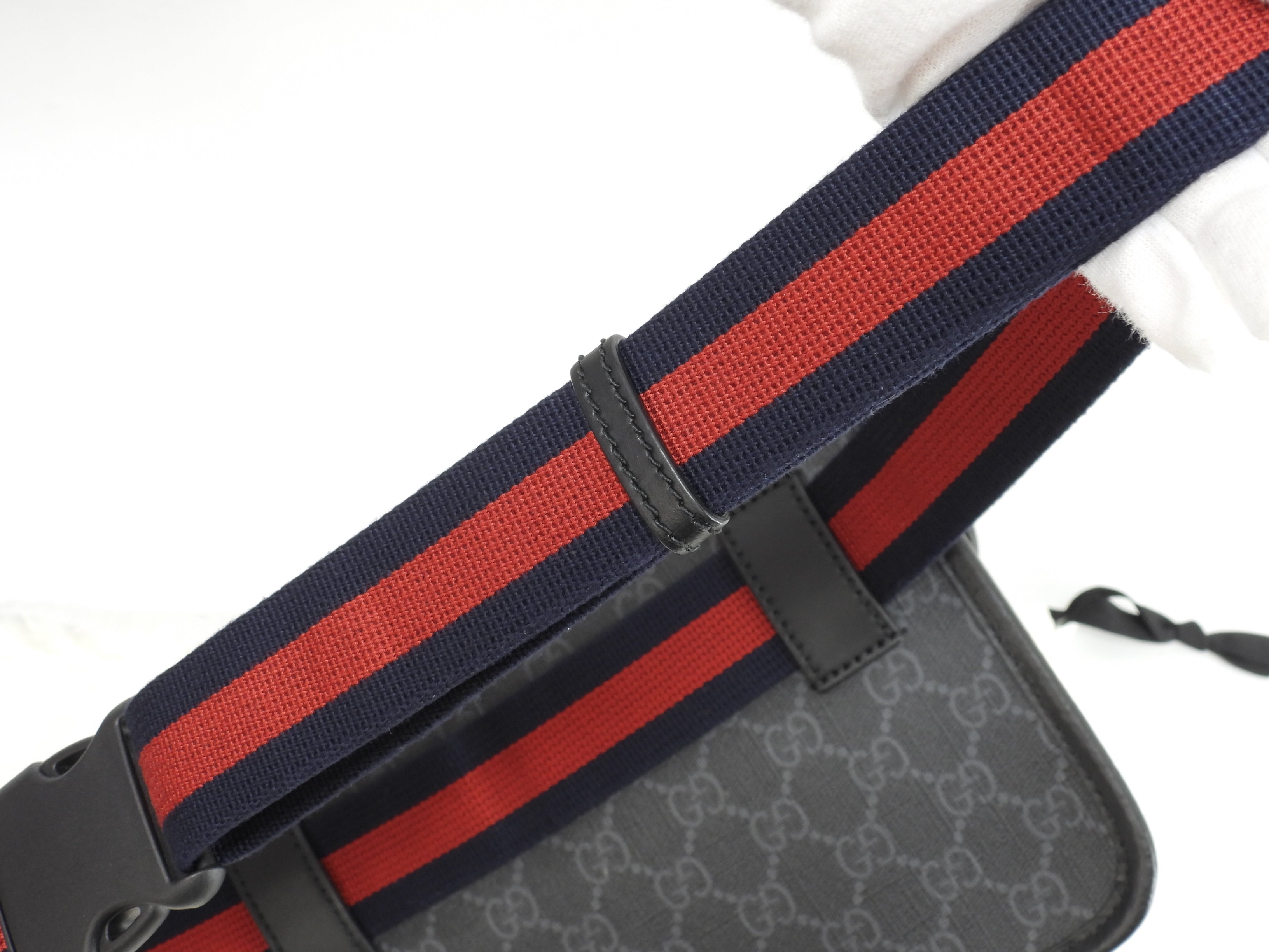 Gucci marsupio Web Old GG Supreme nero cintura ottimo stato @ 6
