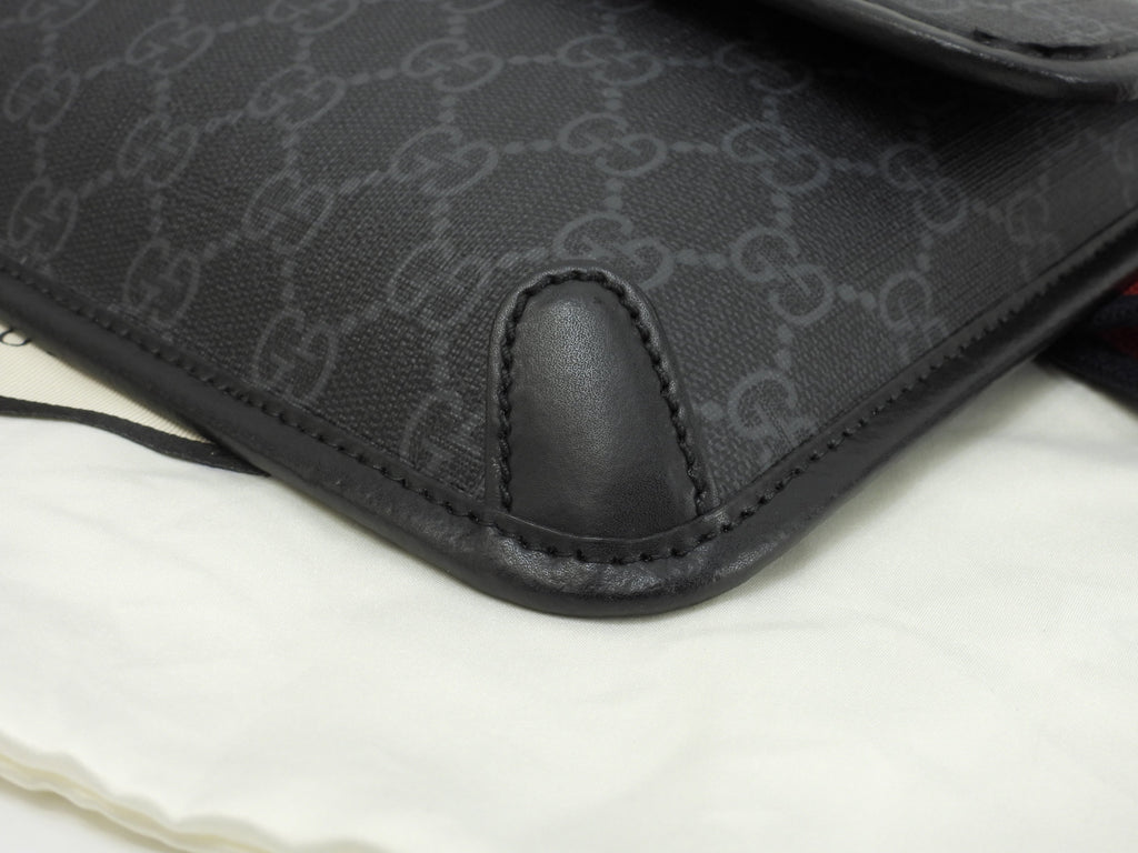 Gucci marsupio Web Old GG Supreme nero cintura ottimo stato @ 6