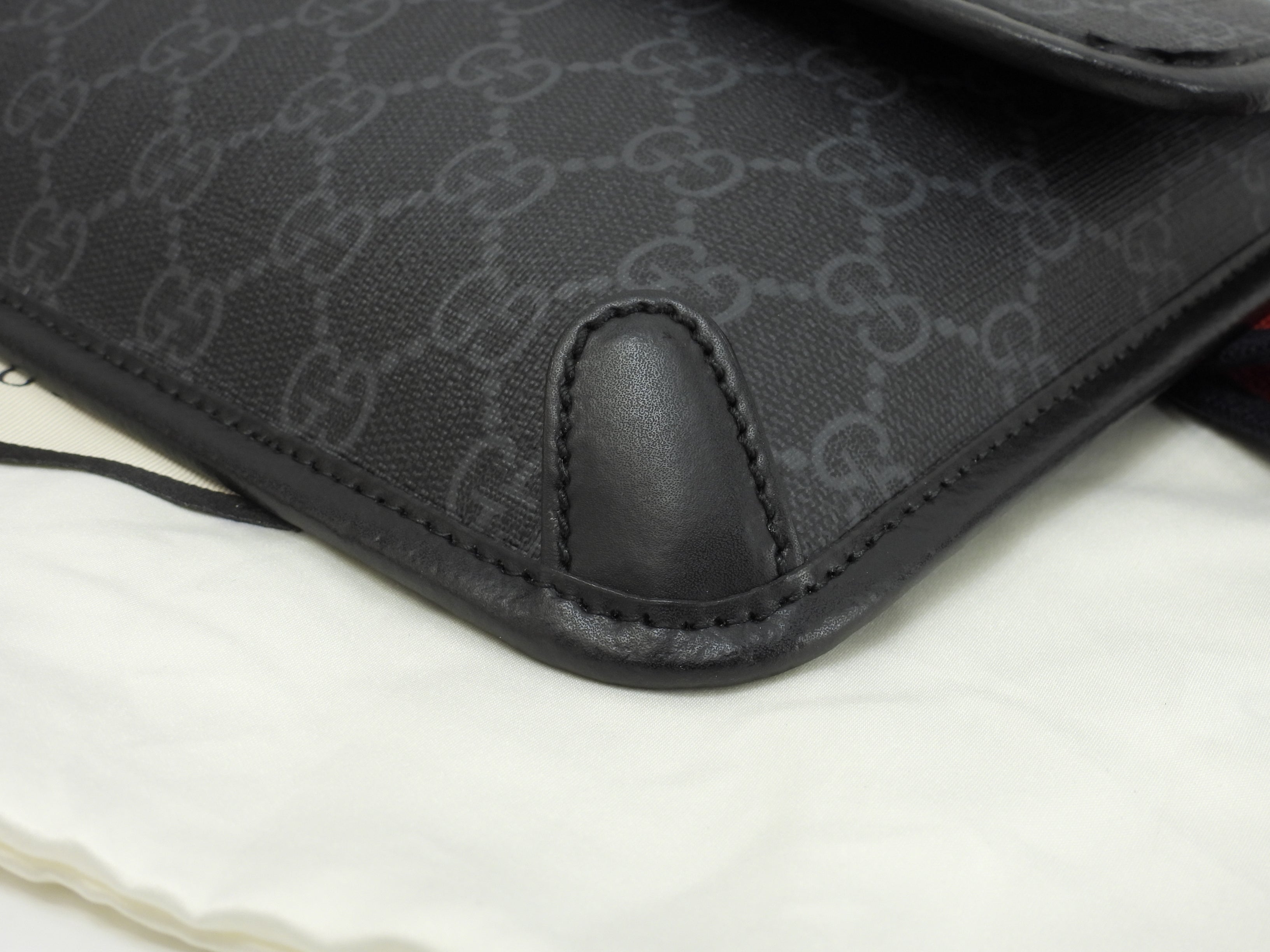 Gucci marsupio Web Old GG Supreme nero cintura ottimo stato @ 6