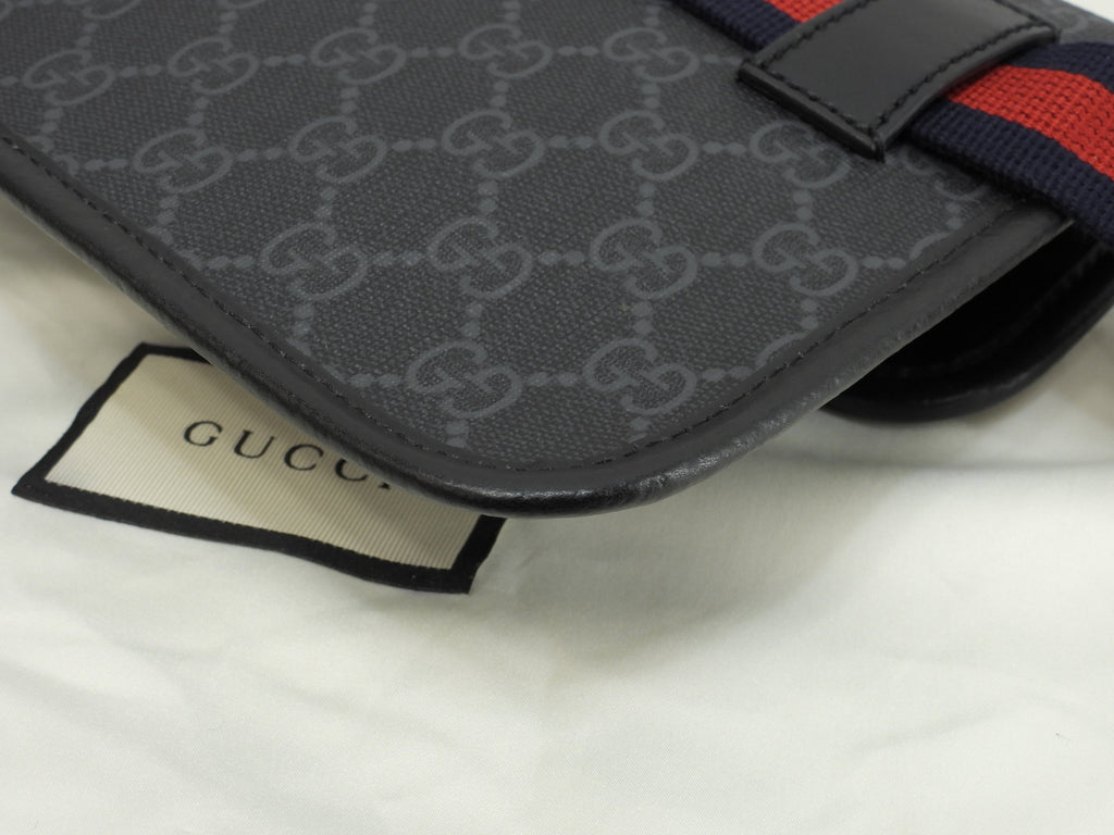 Gucci marsupio Web Old GG Supreme nero cintura ottimo stato @ 6