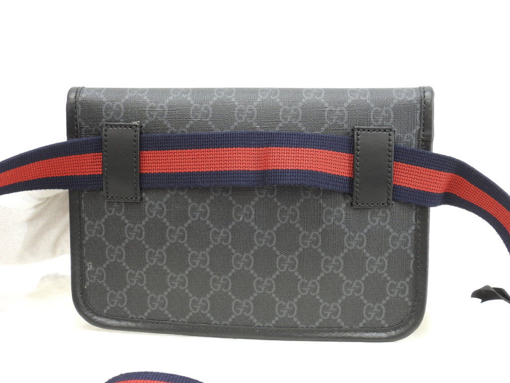 Gucci marsupio Web Old GG Supreme nero cintura ottimo stato @ 6