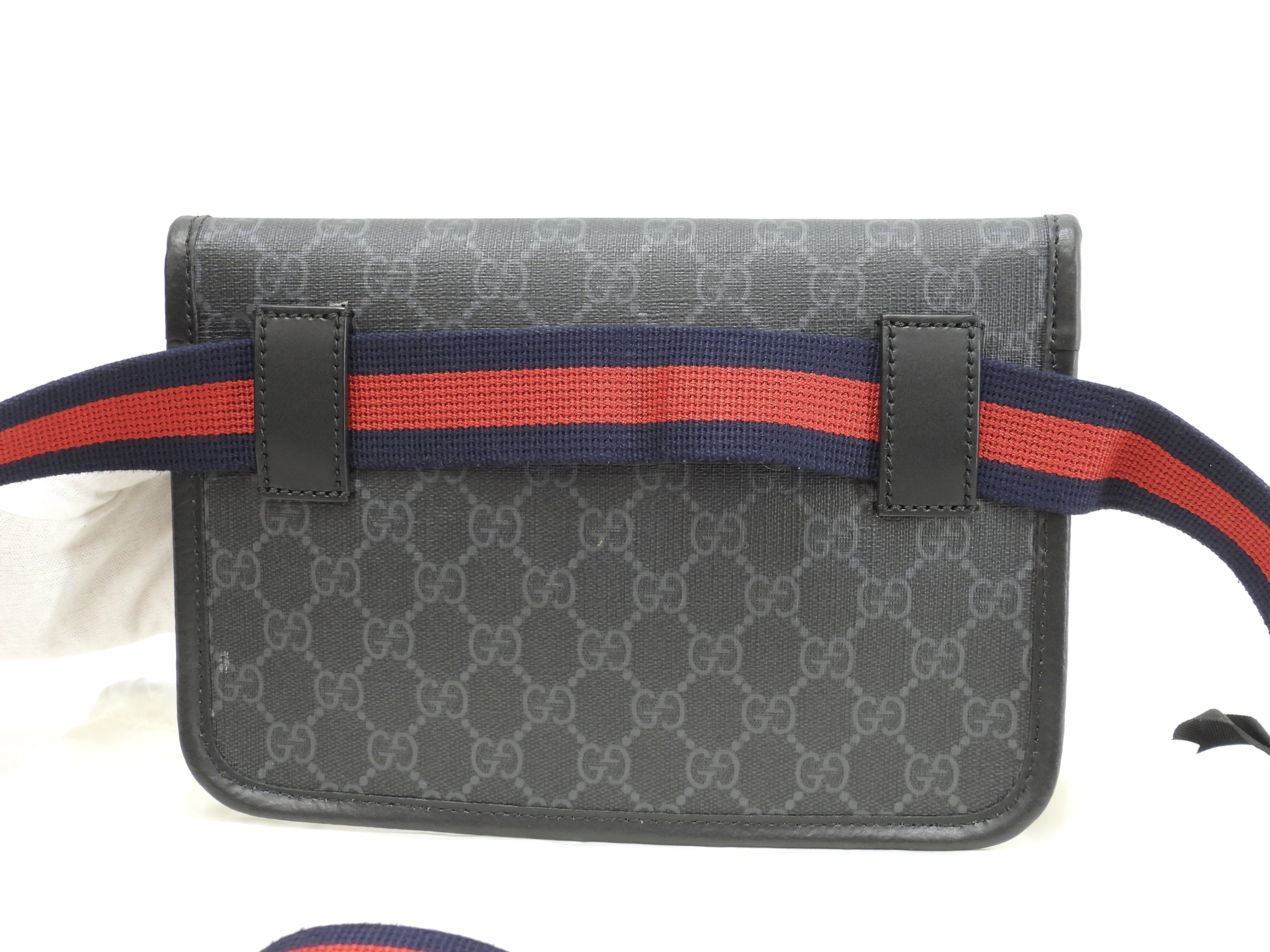 Gucci marsupio Web Old GG Supreme nero cintura ottimo stato @ 6