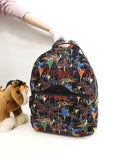 Zaino Christian Louboutin con fibbie in edizione limitata, in nylon e pelle nera @ 1