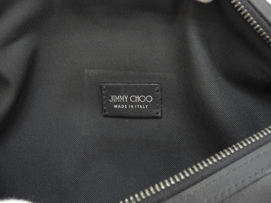 Jimmy Choo Marsupio York in pelle nera con stelle argentate, in ottime condizioni @ 1