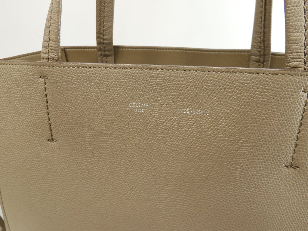 Celine Cabas Phantom Small in pelle grigia, borsa tote shopping @U-LA-0185