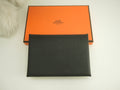 Hermès Calvi Duo Epsom Nero Portafoglio compatto Mini portafoglio Nuovo @B 2