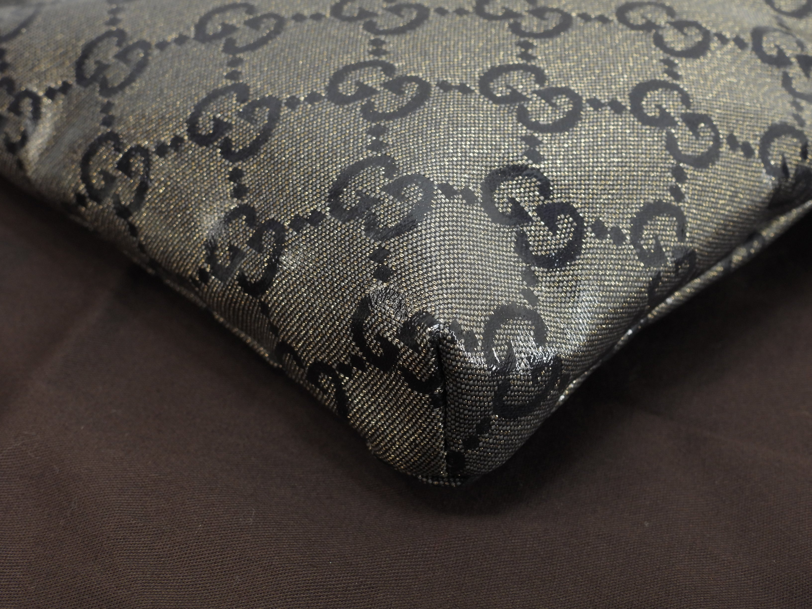 Gucci Marsupio GG Supreme Imprimé Grigio Nero Pelle Borsa a Tracolla Borsa da Vita @ 11