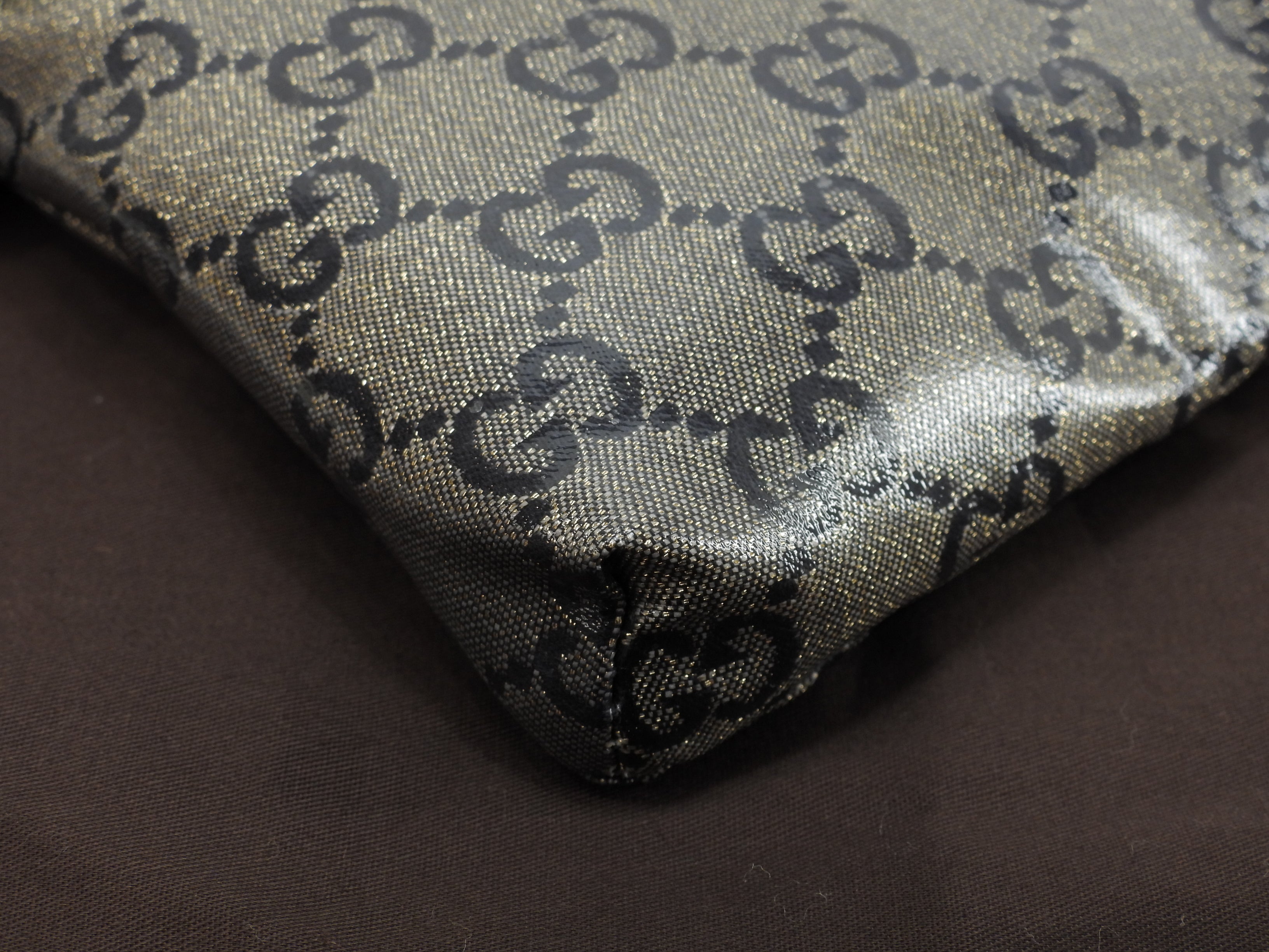 Gucci Marsupio GG Supreme Imprimé Grigio Nero Pelle Borsa a Tracolla Borsa da Vita @ 11