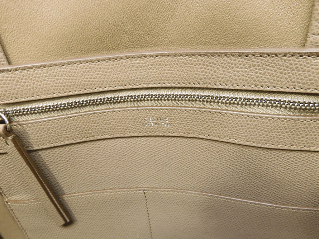 Celine Cabas Phantom Small in pelle grigia, borsa tote shopping @U-LA-0185