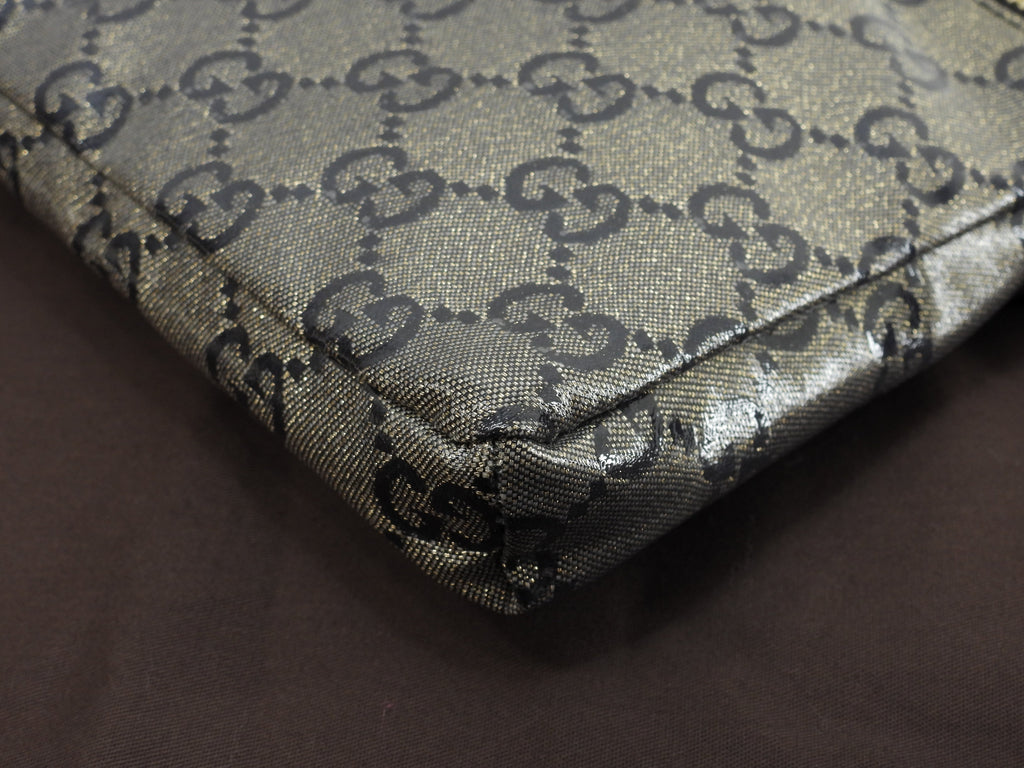 Gucci Marsupio GG Supreme Imprimé Grigio Nero Pelle Borsa a Tracolla Borsa da Vita @ 11