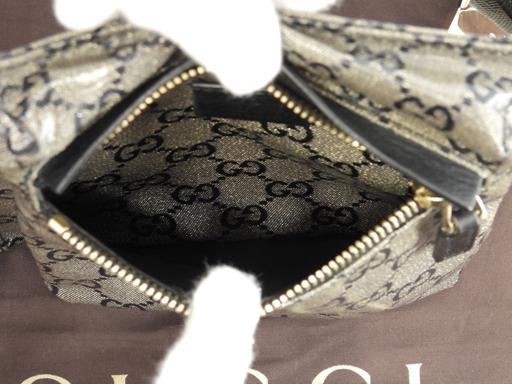 Gucci Marsupio GG Supreme Imprimé Grigio Nero Pelle Borsa a Tracolla Borsa da Vita @ 11