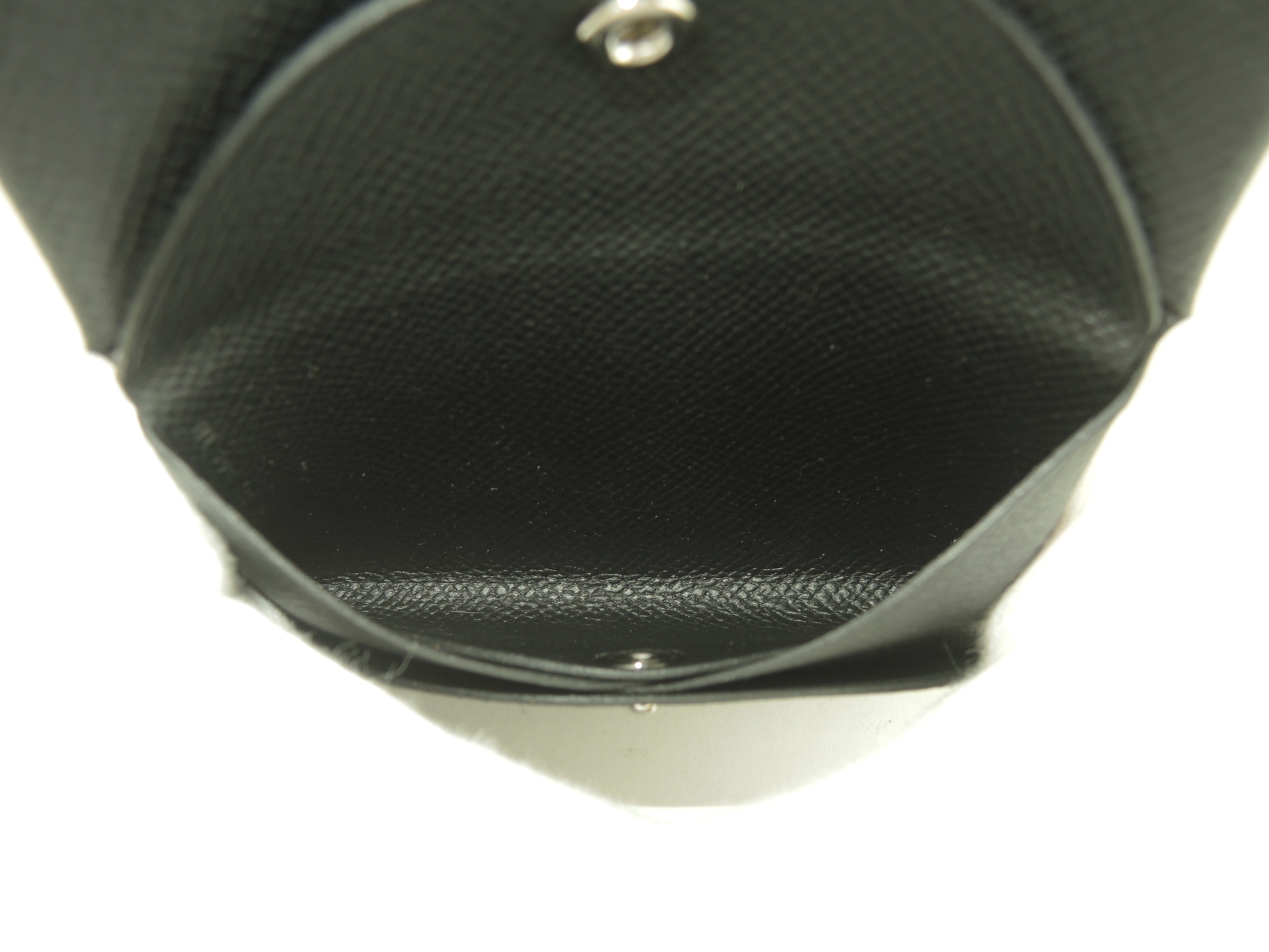 Hermès Calvi Duo Epsom Nero Portafoglio compatto Mini portafoglio Nuovo @B 2