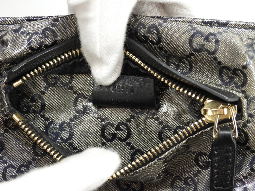 Gucci Marsupio GG Supreme Imprimé Grigio Nero Pelle Borsa a Tracolla Borsa da Vita @ 11