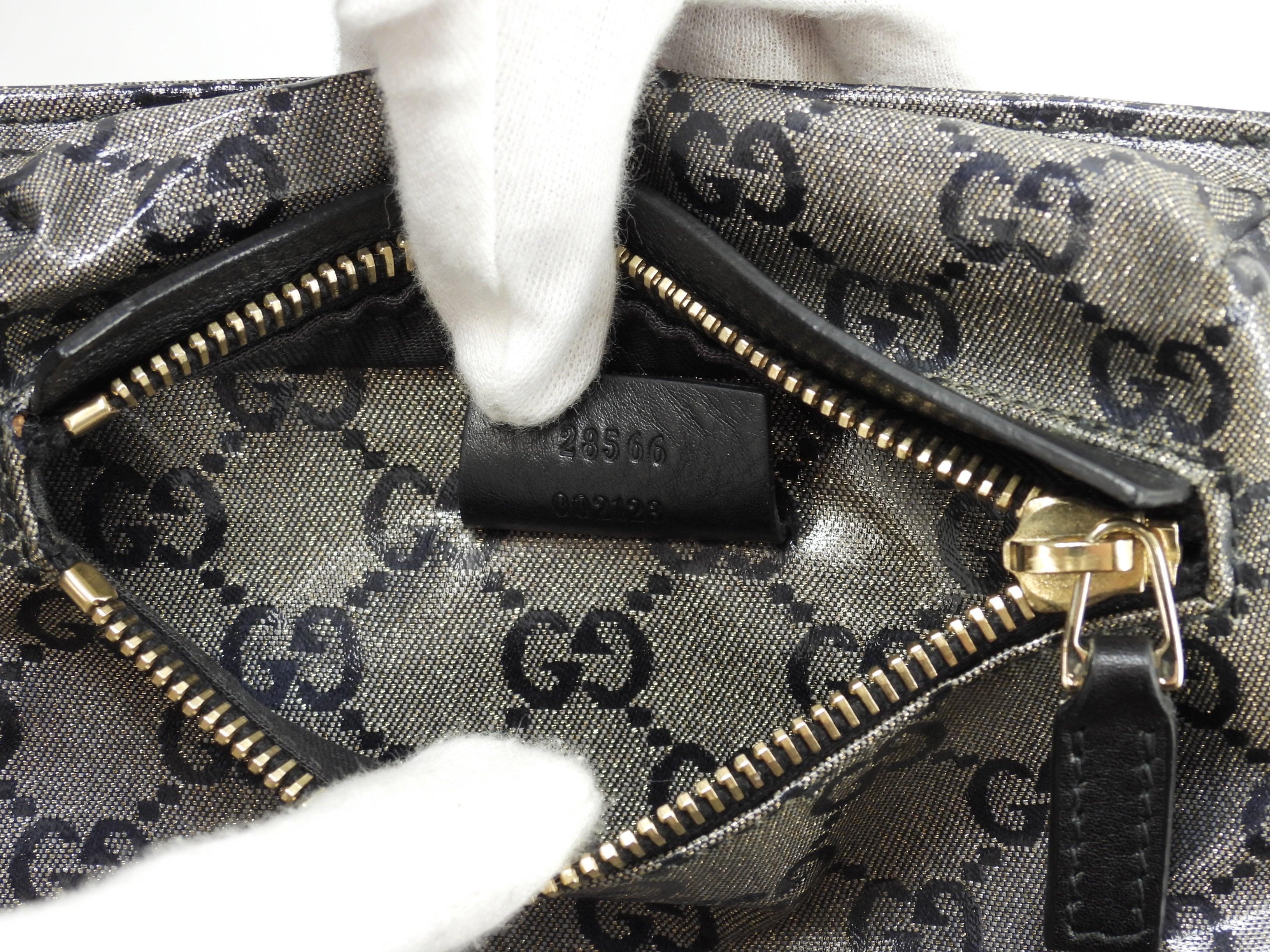 Gucci Marsupio GG Supreme Imprimé Grigio Nero Pelle Borsa a Tracolla Borsa da Vita @ 11