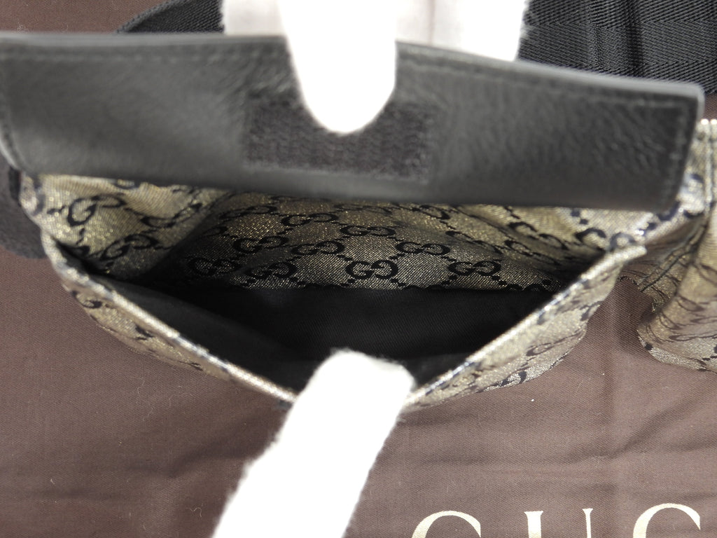 Gucci Marsupio GG Supreme Imprimé Grigio Nero Pelle Borsa a Tracolla Borsa da Vita @ 11