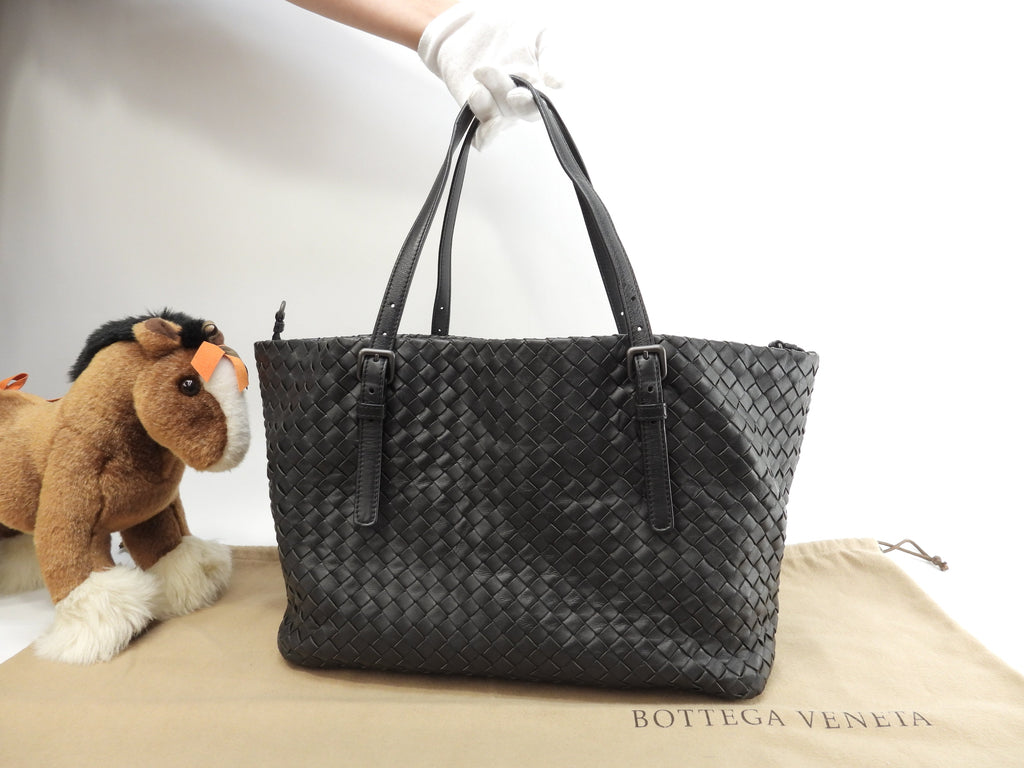 Bottega Veneta Cesta Small Intrecciato Pelle Nera Borsa Tote @B03096927W