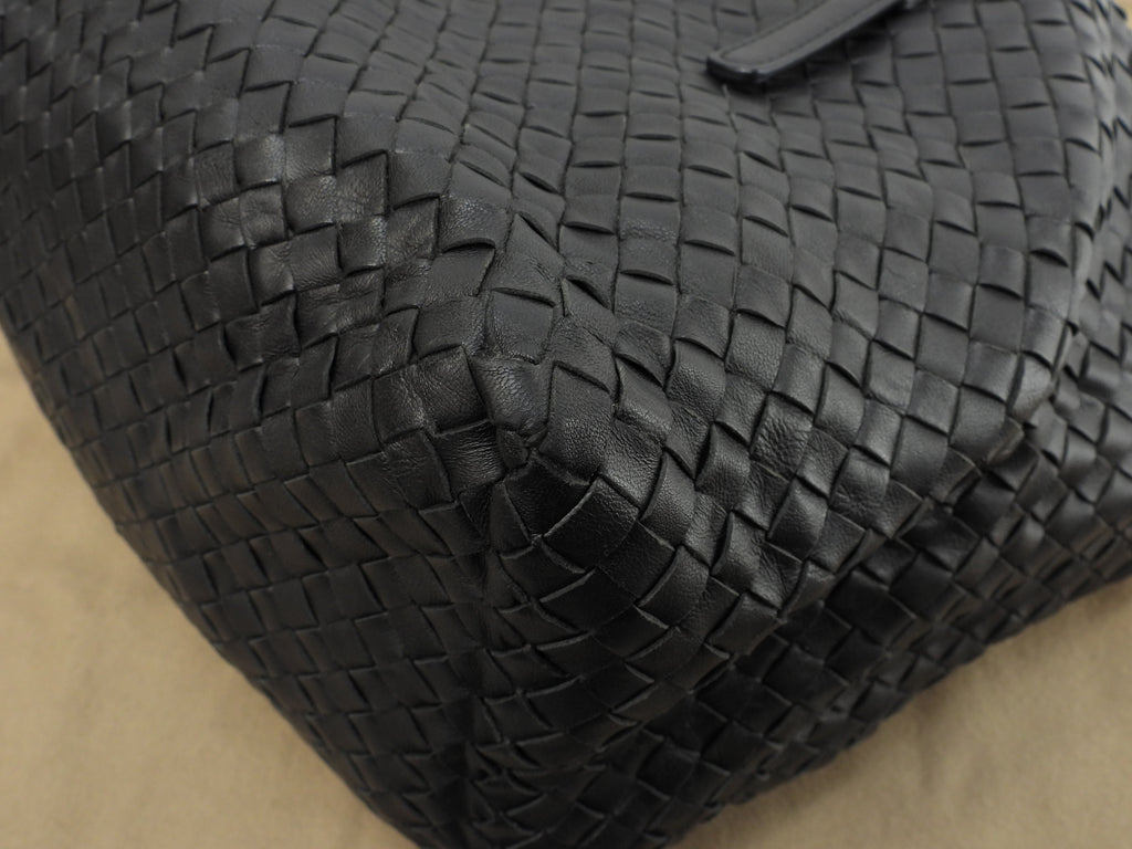 Bottega Veneta Cesta Small Intrecciato Pelle Nera Borsa Tote @B03096927W