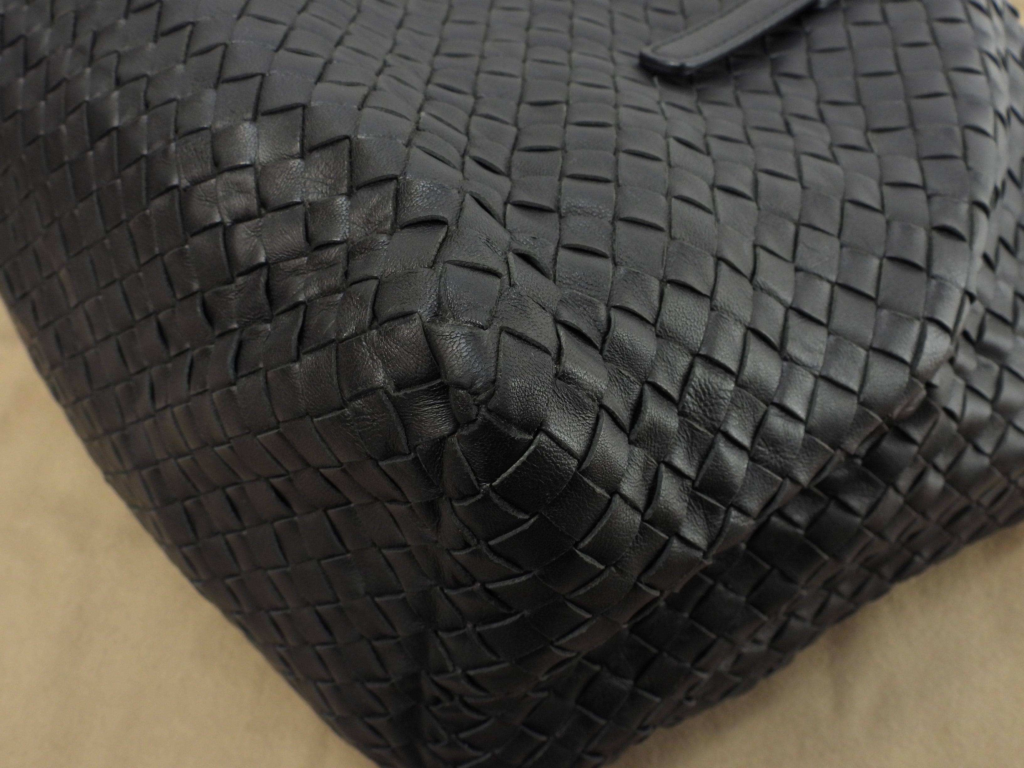 Bottega Veneta Cesta Small Intrecciato Pelle Nera Borsa Tote @B03096927W