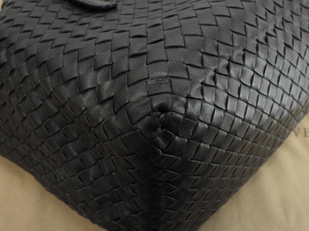 Bottega Veneta Cesta Small Intrecciato Pelle Nera Borsa Tote @B03096927W