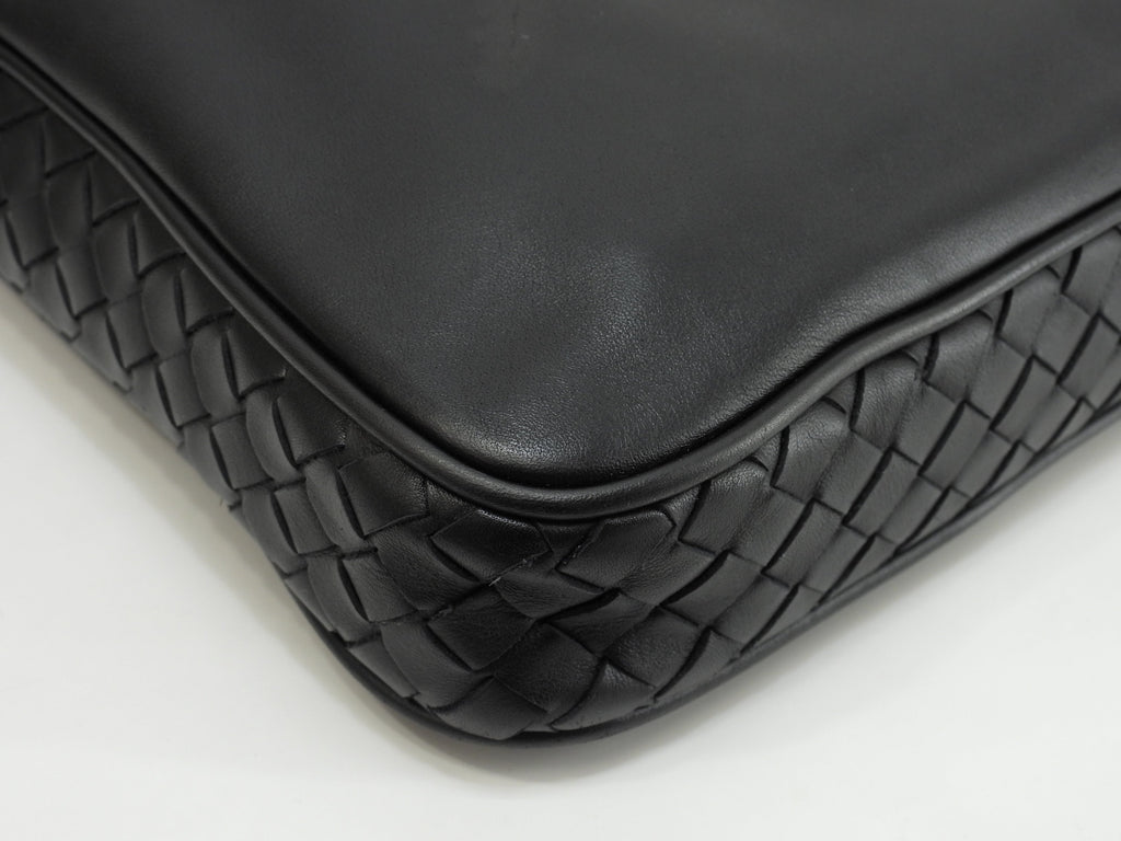Bottega Veneta Pochette in pelle nera Intrecciato, second bag, ottime condizioni@B07533577R