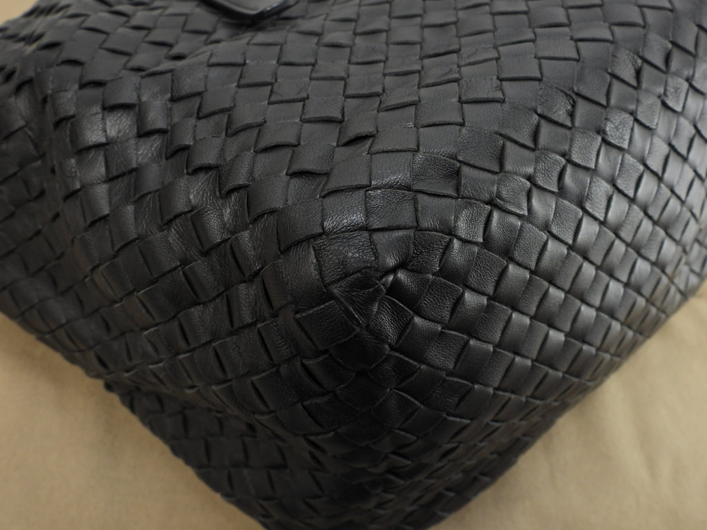 Bottega Veneta Cesta Small Intrecciato Pelle Nera Borsa Tote @B03096927W