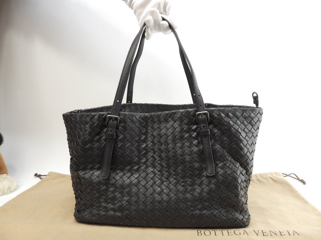 Bottega Veneta Cesta Small Intrecciato Pelle Nera Borsa Tote @B03096927W