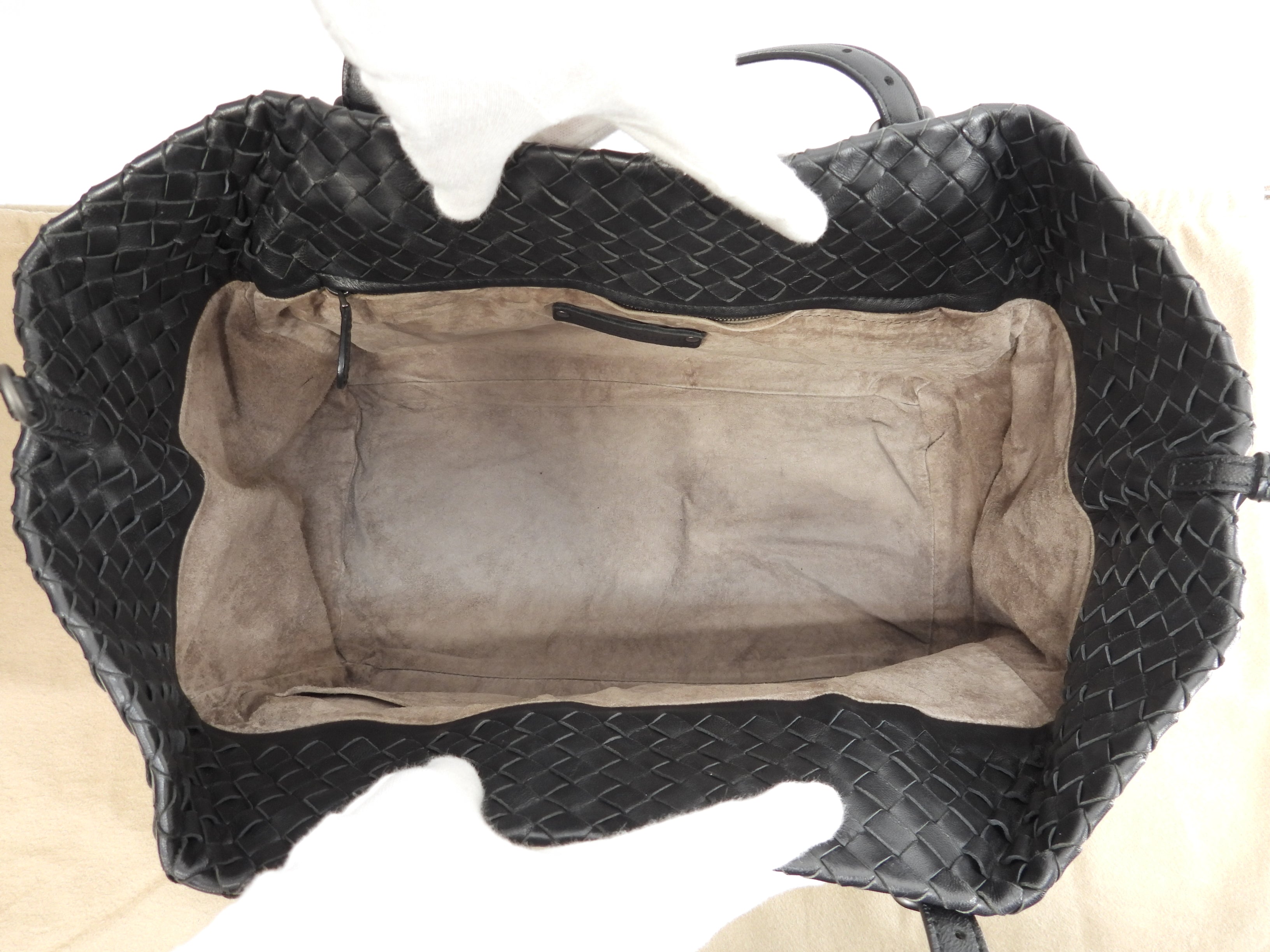 Bottega Veneta Cesta Small Intrecciato Pelle Nera Borsa Tote @B03096927W
