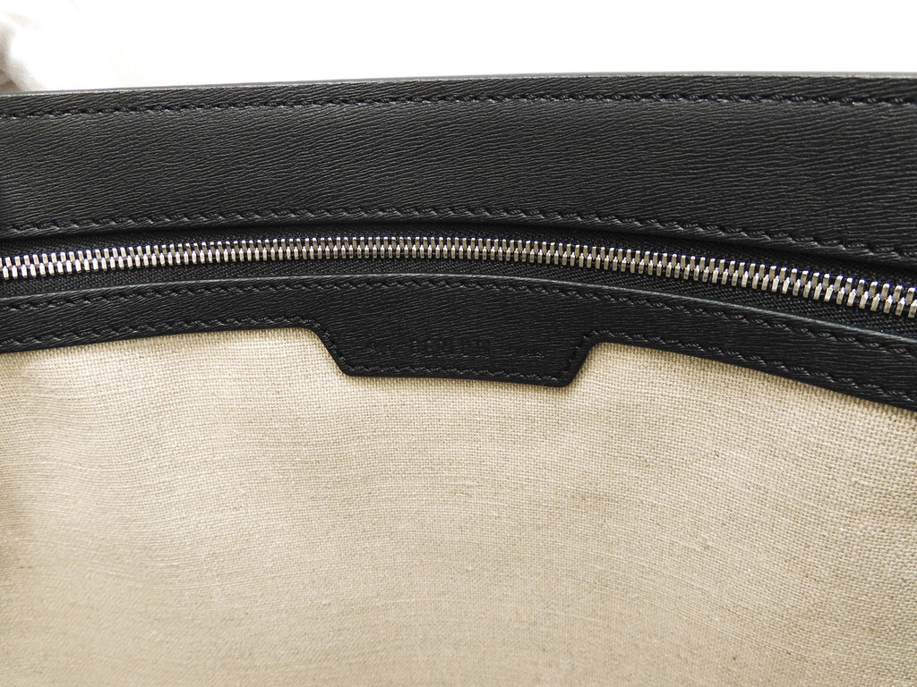 Berluti Toujours Chevron pelle nera uomo borsa tote borsa a mano@A0251