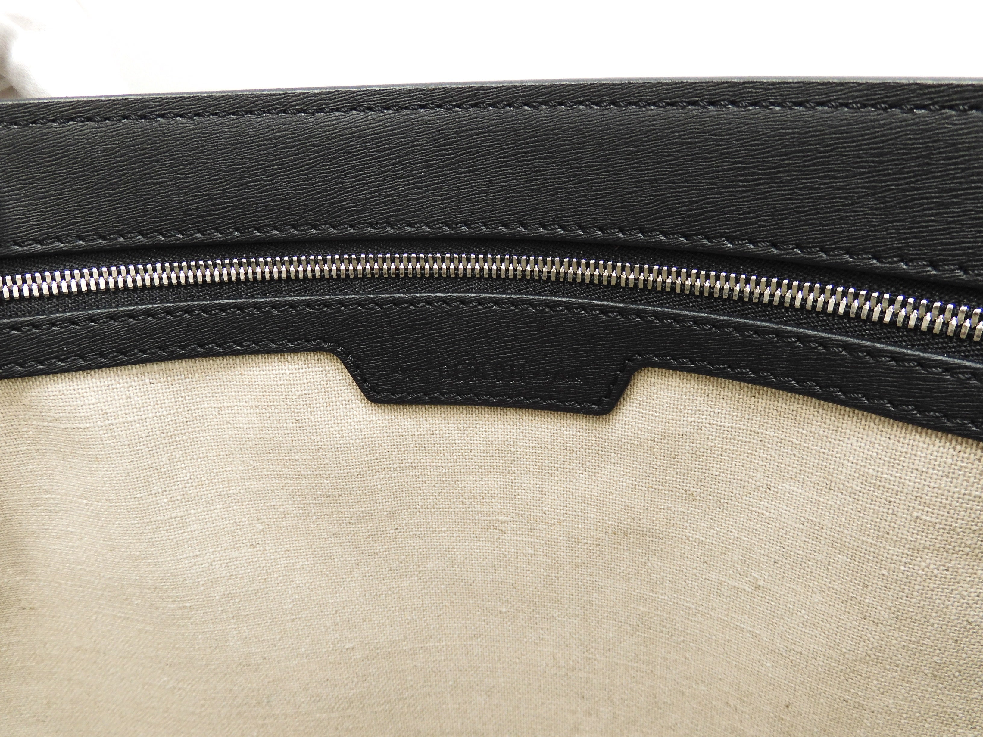 Berluti Toujours Chevron pelle nera uomo borsa tote borsa a mano@A0251
