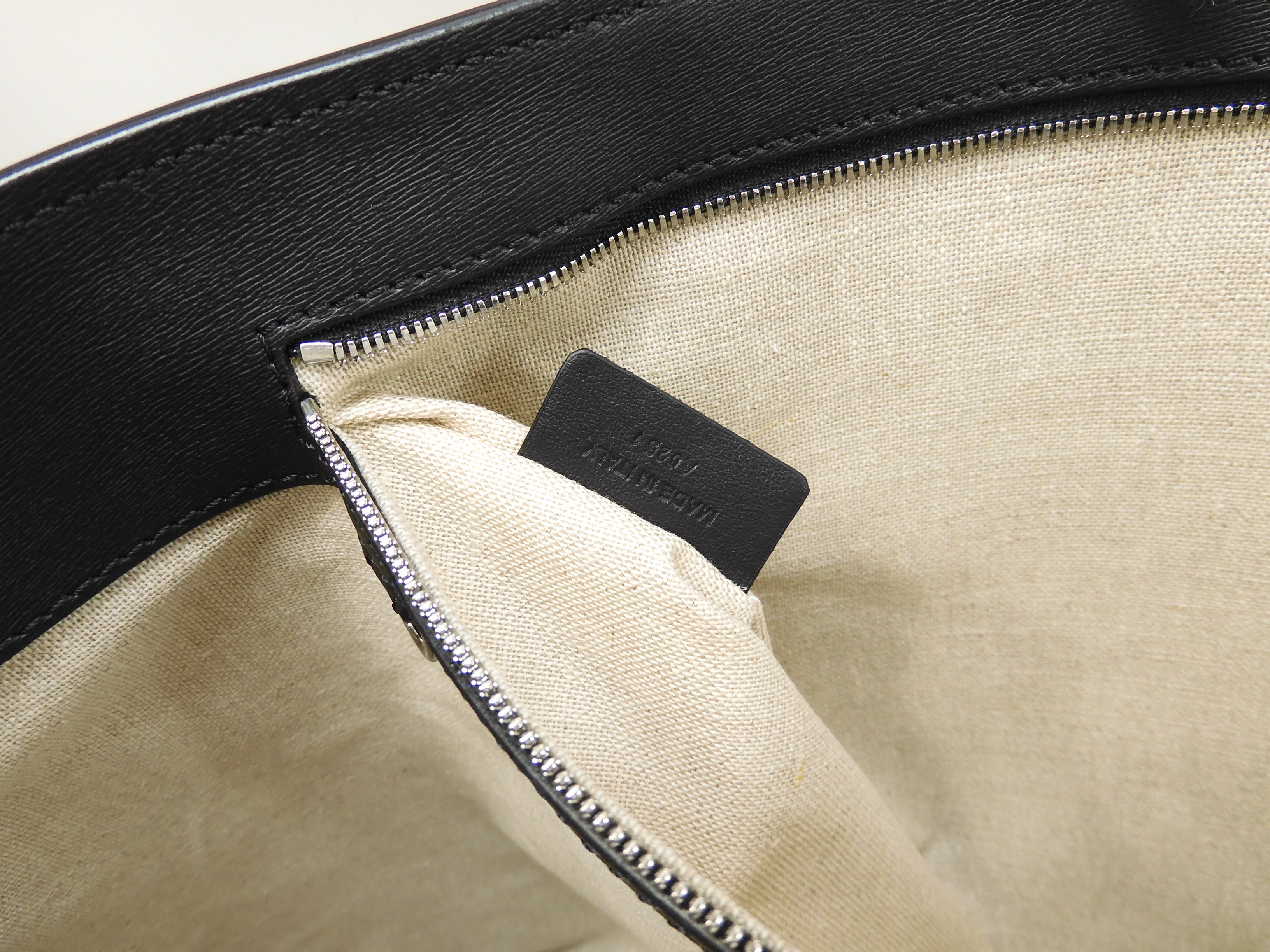 Berluti Toujours Chevron pelle nera uomo borsa tote borsa a mano@A0251