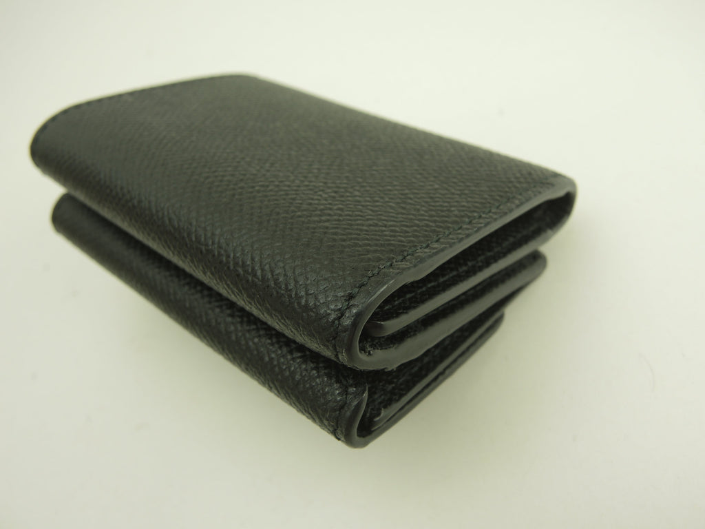 Ferragamo Portafoglio Mini Edizione Limitata Giappone Vara Bow in Pelle Nera Portafoglio a 3 ante Inutilizzato@JL-22D951