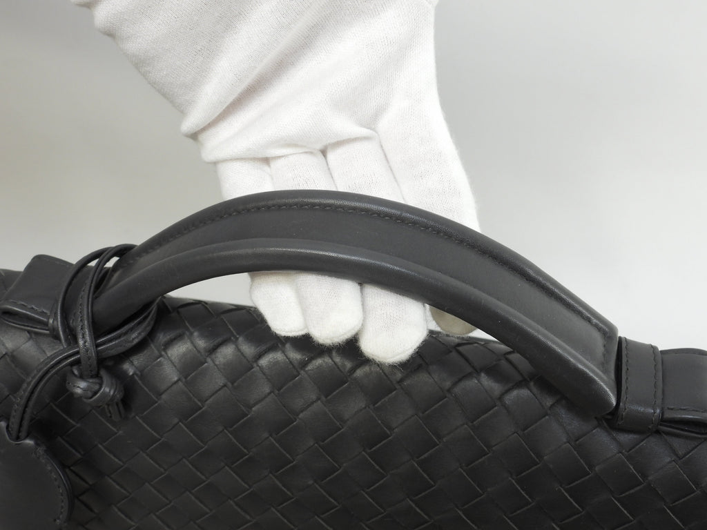 Bottega Veneta ventiquattrore Intrecciato in pelle grigia, cartella, ottime condizioni @B02225646Z