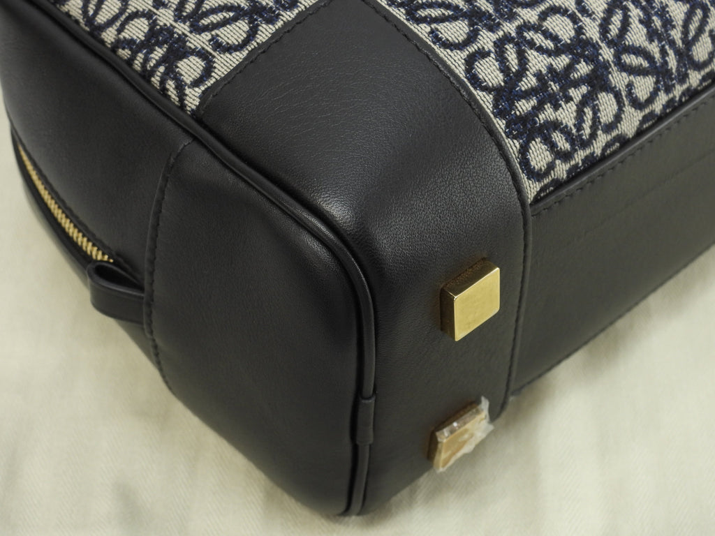 Loewe Amazona 23 Jacquard/Pelle grigio-blu Pochette con mini borsa a mano con tracolla (come nuova) @262147