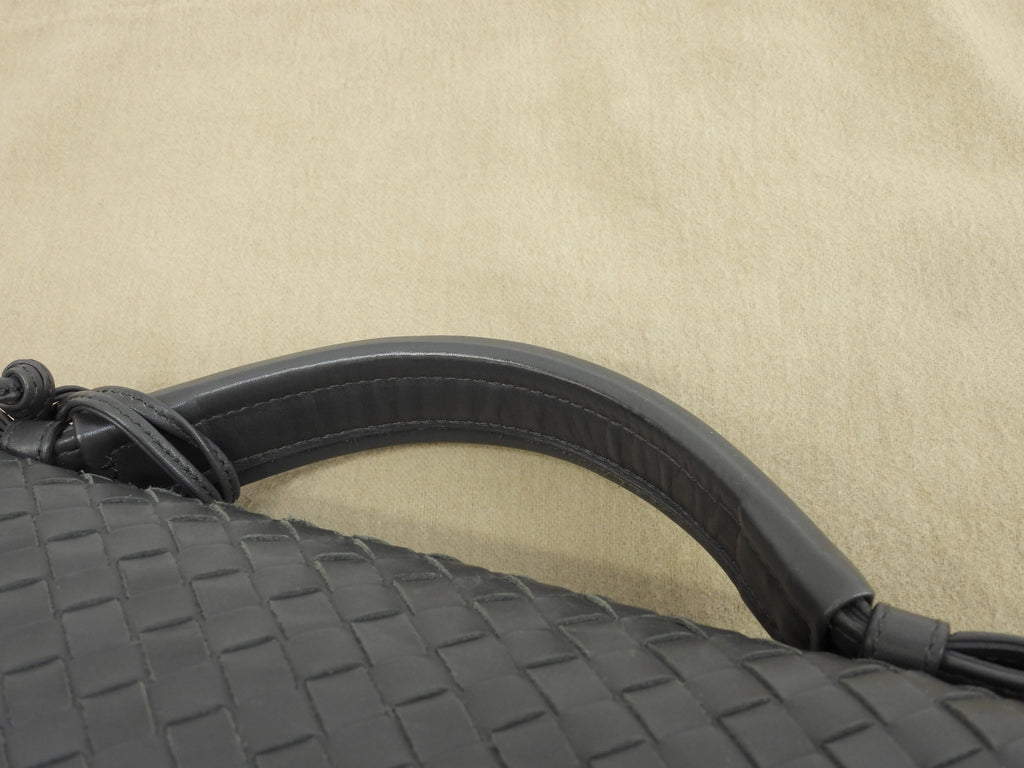 Bottega Veneta ventiquattrore Intrecciato in pelle grigia, cartella, ottime condizioni @B02225646Z