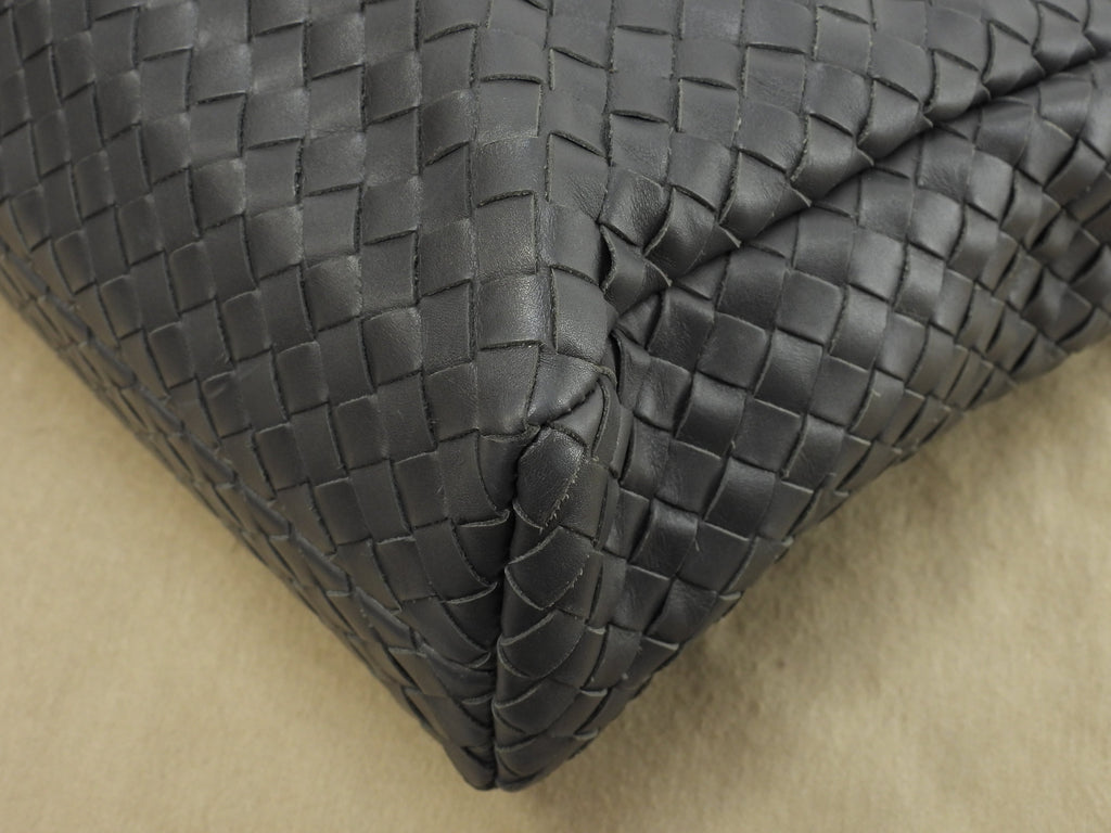 Bottega Veneta ventiquattrore Intrecciato in pelle grigia, cartella, ottime condizioni @B02225646Z