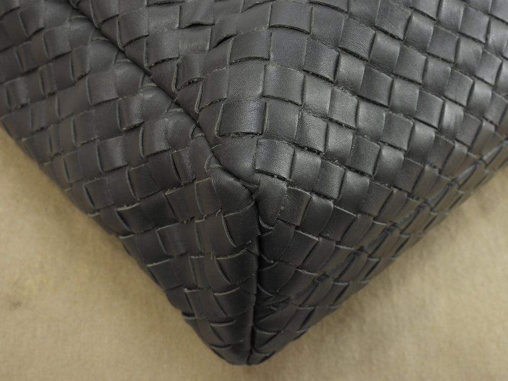 Bottega Veneta ventiquattrore Intrecciato in pelle grigia, cartella, ottime condizioni @B02225646Z