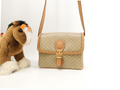 Celine Pochette Macadam Triomphe/Borsa a tracolla beige-marrone a tracolla @M15/2