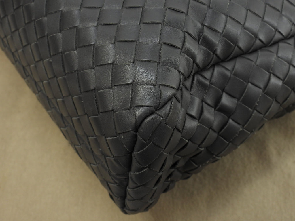 Bottega Veneta ventiquattrore Intrecciato in pelle grigia, cartella, ottime condizioni @B02225646Z
